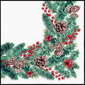 Servilletas lunch 33×33 cm 20 piezas Winter Branches