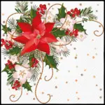 Servilletas lunch 33×33 cm 20 piezas Poinsettia Composition