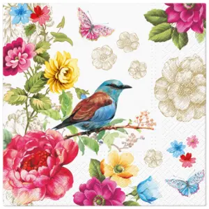 Servilletas 33x33 cm Pájaro Paraíso 20 piezas