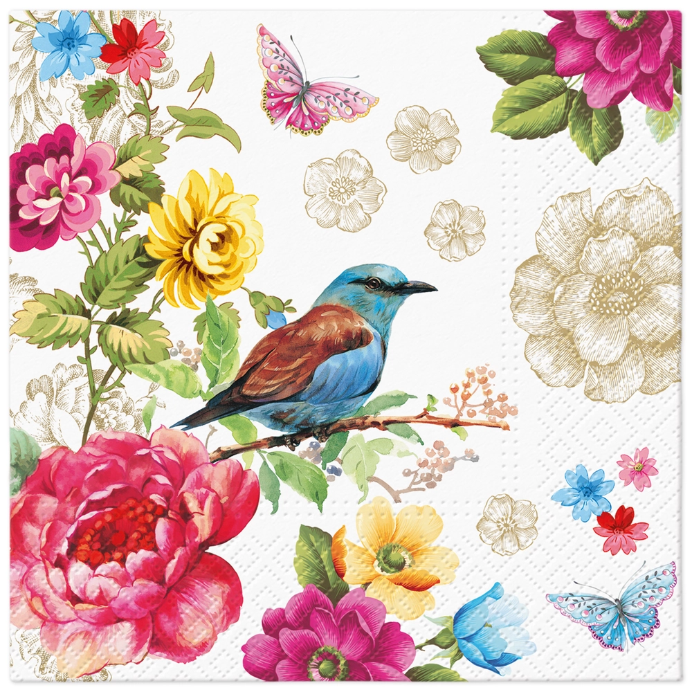 Servilletas 33×33 cm Pájaro Paraíso 20 piezas