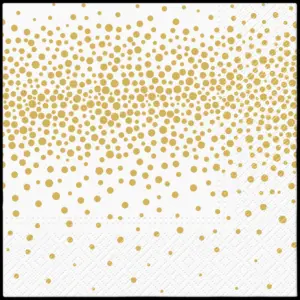 Servilletas 33×33 cm Confetti Dorado 20 piezas