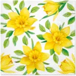 Servilletas lunch 33×33 cm 20 piezas Daffodils in Bloom