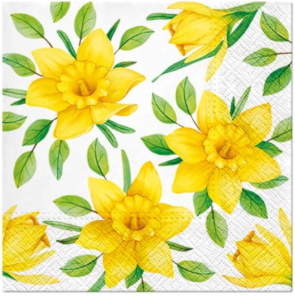 Servilletas lunch 33×33 cm 20 piezas Daffodils in Bloom