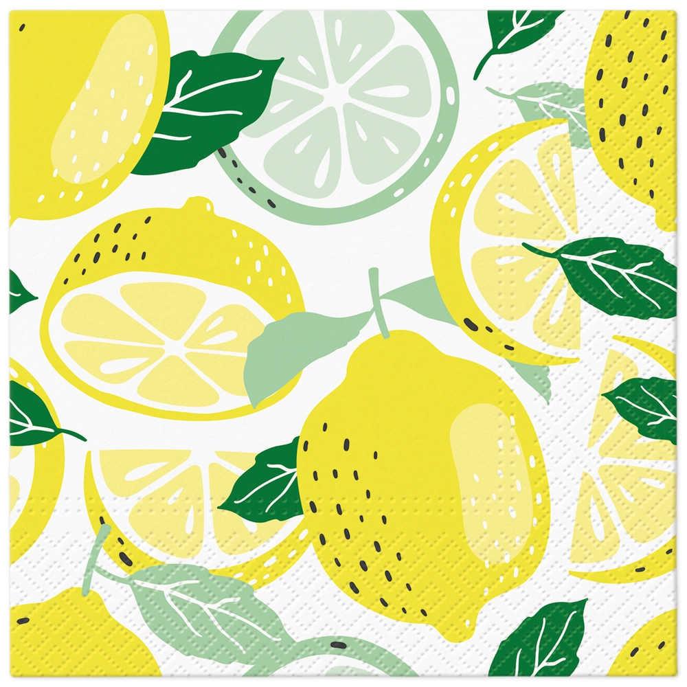 Servilletas 33×33 cm Limones 20 piezas