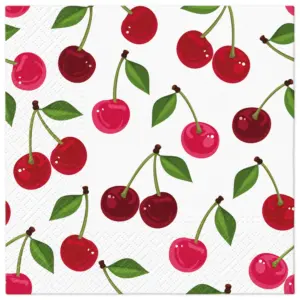 Servilletas 33x33 cm Cerezas 20 piezas