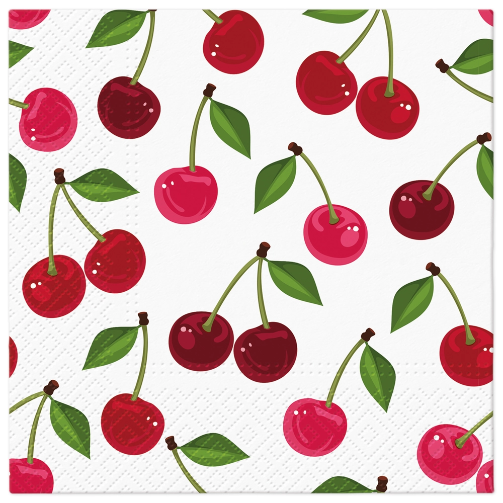 Servilletas 33×33 cm Cerezas 20 piezas