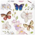 Servilletas 33×33 cm Mariposa Orquídea 20 piezas