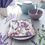 Servilletas 33×33 cm Flores de Lavanda 20 piezas