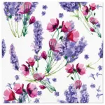 Servilletas 33×33 cm Flores de Lavanda 20 piezas