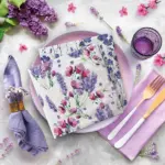 Servilletas 33×33 cm Flores de Lavanda 20 piezas