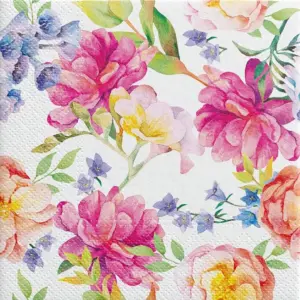 Servilletas lunch 33x33 cm 20 piezas Orchid with Peony