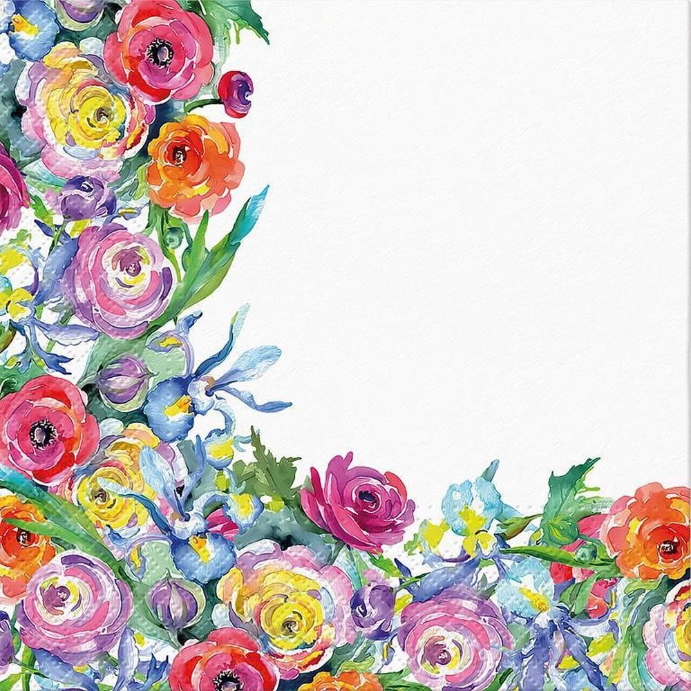 Servilletas lunch 33×33 cm 20 piezas Painted Rose Corner