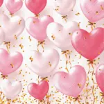 Servilletas lunch 33×33 cm 20 piezas Heart Balloons Rose