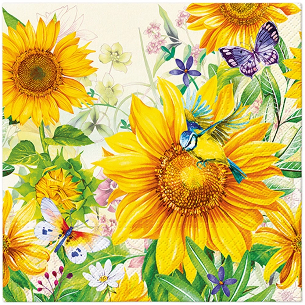 Servilletas lunch 33×33 cm 20 piezas Wild Sunflowers