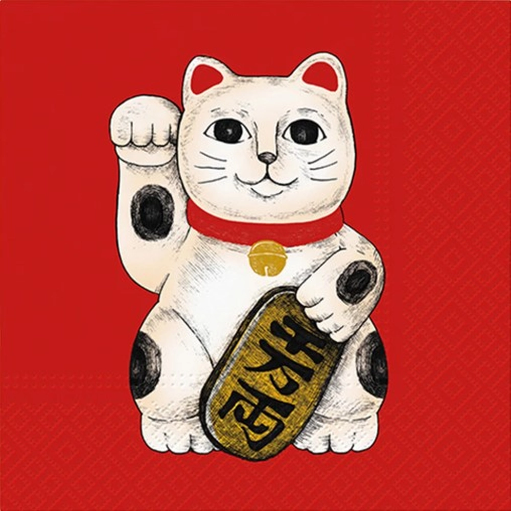 Servilletas lunch 33×33 cm 20 piezas Maneki Neko