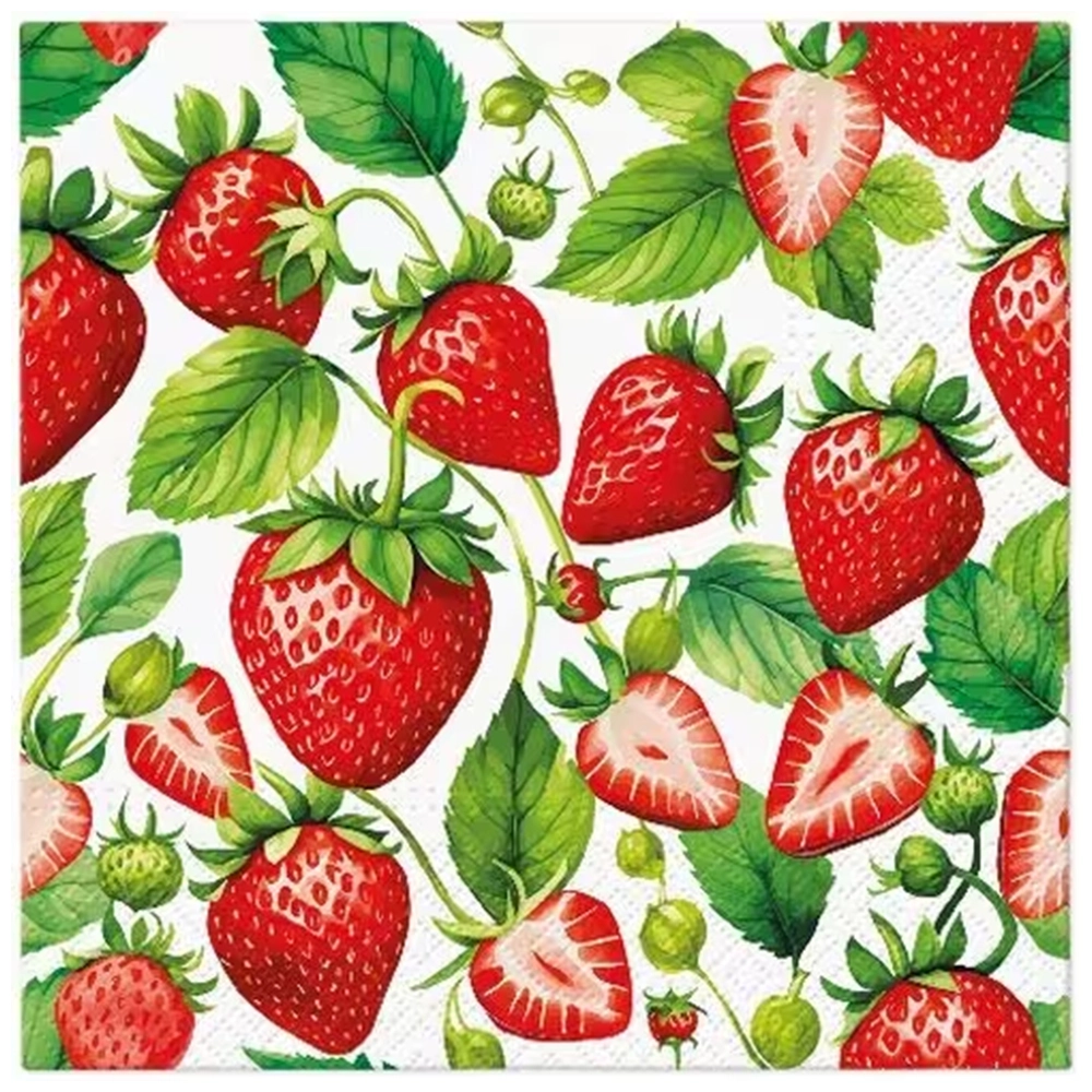 Servilletas lunch 33×33 cm 20 piezas Strawberry Kiss