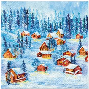 Servilletas lunch 33x33 cm 20 piezas Winter Houses