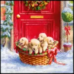 Servilletas lunch 33×33 cm 20 piezas Christmas Puppies