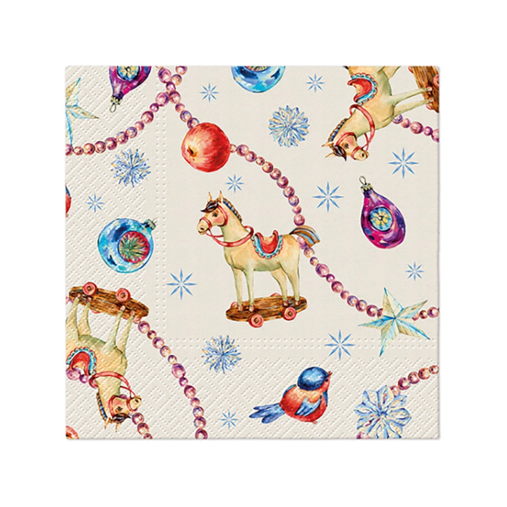 Servilletas lunch 33×33 cm 20 piezas Horses and Baubles