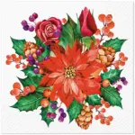 Servilletas 33×33 cm Flor Nochebuena 20 piezas