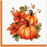 Servilletas lunch 33×33 cm 20 piezas Pumpkin with Flowers