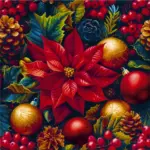 Servilletas lunch 33×33 cm 20 piezas Vintage Poinsettia Charm