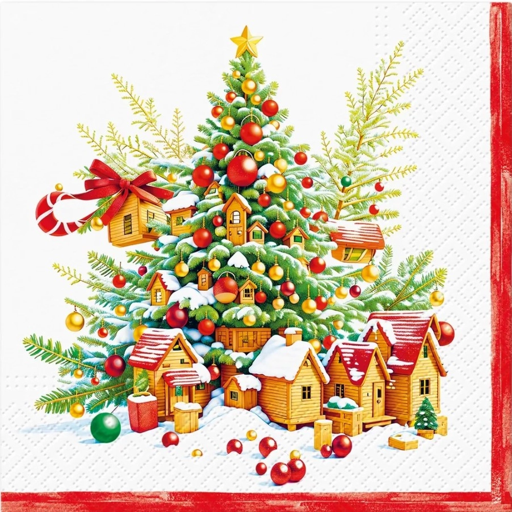 Servilletas lunch 33×33 cm 20 piezas Festive Joy Tree
