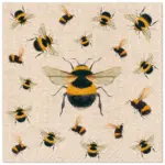 Servilletas bio 33×33 cm De Abejas 20 piezas