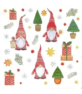 Servilletas lunch 33×33 cm 20 piezas Gnomes and Gifts