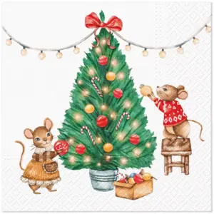 Servilletas lunch 33x33 cm 20 piezas Tiny Christmas