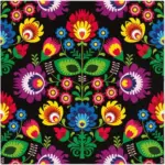 Servilletas lunch 33×33 cm 20 piezas Folky Style Black