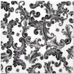 Servilletas 33×33 cm Ornamental Negro 20 piezas