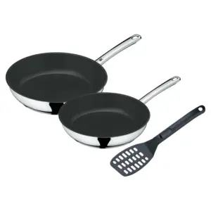 PROMO JUEGO DE SARTENES 24 cm Y 28 cm CON ESPATULA CERAMIC